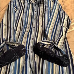 Ted Baker Men's Striped Blue Shirt